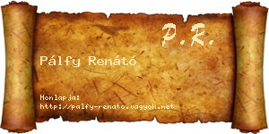 Pálfy Renátó névjegykártya
